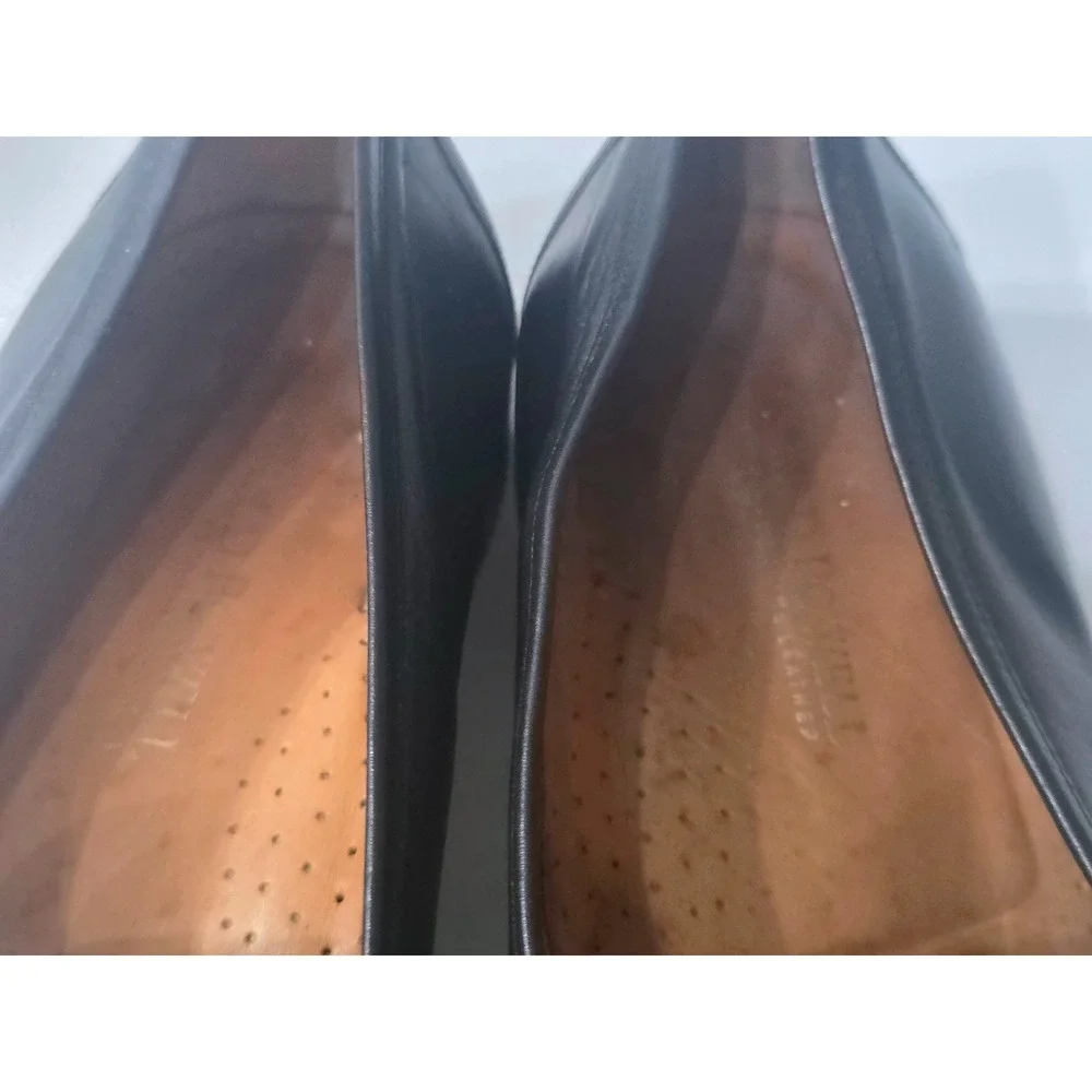 Harold Powell Mens Black Leather Penny Loafers Made in Italy HV 1500 Size 11.5 M